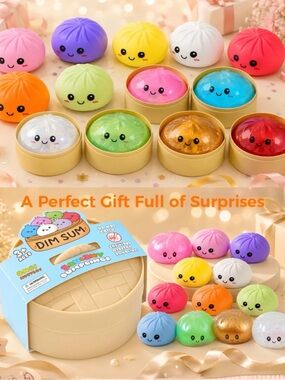 1 pc squishy dumpling mystery color packaging may be different based available